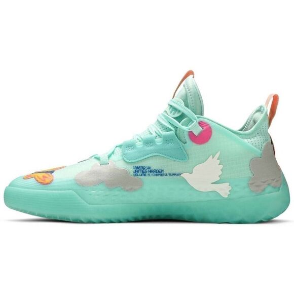 NWB Adidas Men SZ 18 Harden Vol. 5 Futurenatural Clear Mint Crew Yellow Shoes - Picture 5 of 6